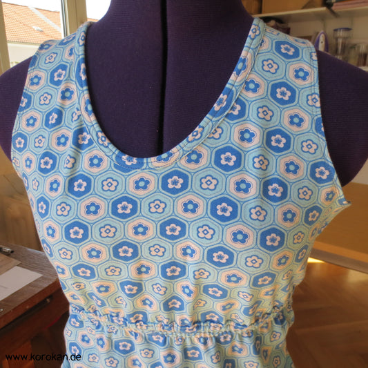 Sport Bustier Top - Kikko Motive in Blau
