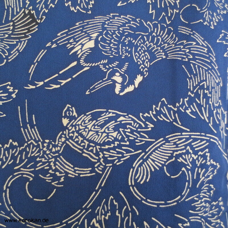 Kraniche und Schildkröten Komon Kimono