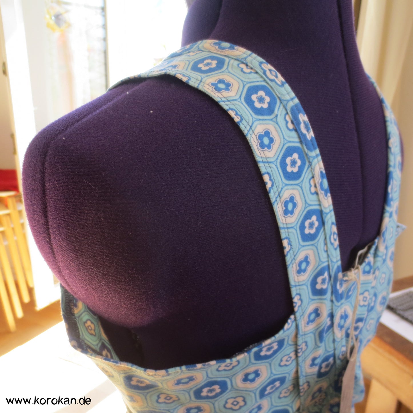 Sport Bustier Top - Kikko Motive in Blau