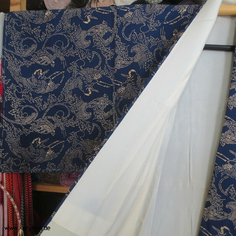 Kraniche und Schildkröten Komon Kimono