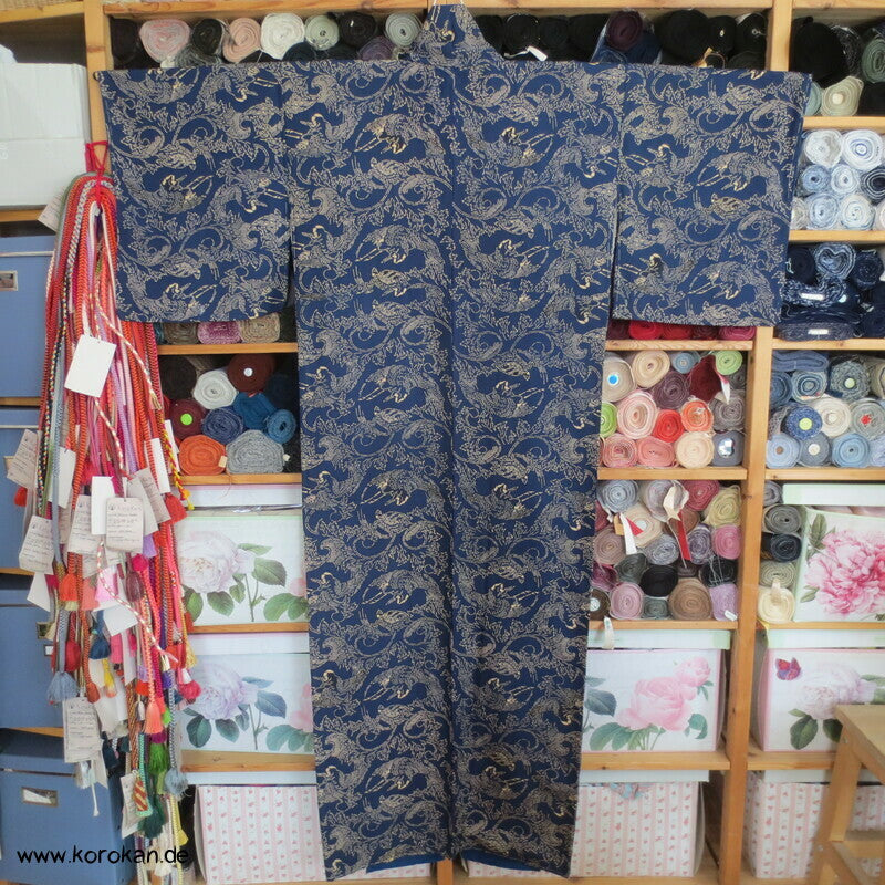 Kraniche und Schildkröten Komon Kimono