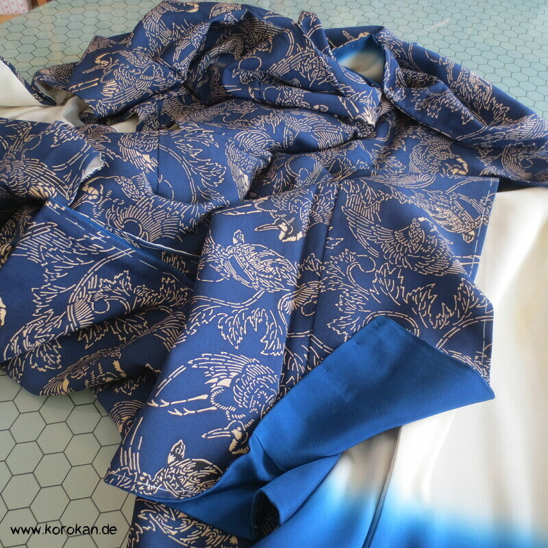 Kraniche und Schildkröten Komon Kimono