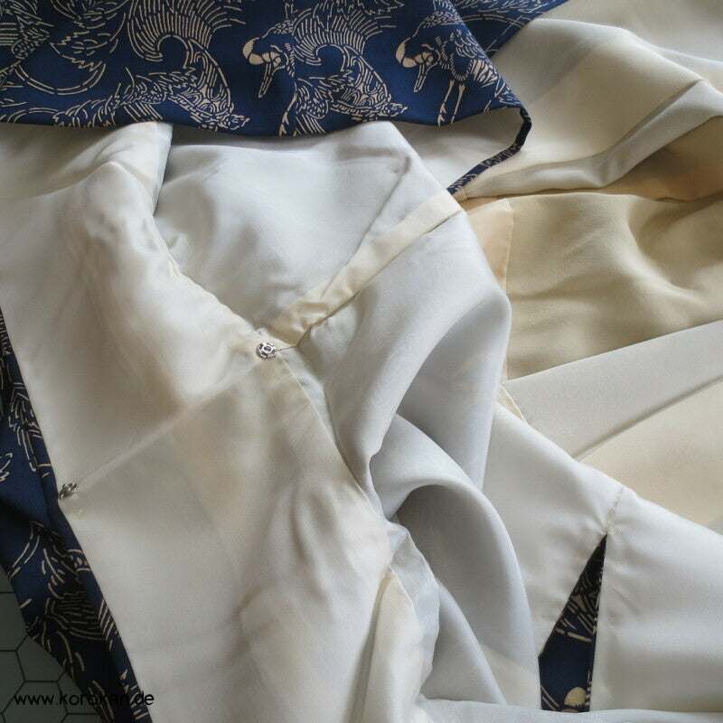 Kraniche und Schildkröten Komon Kimono