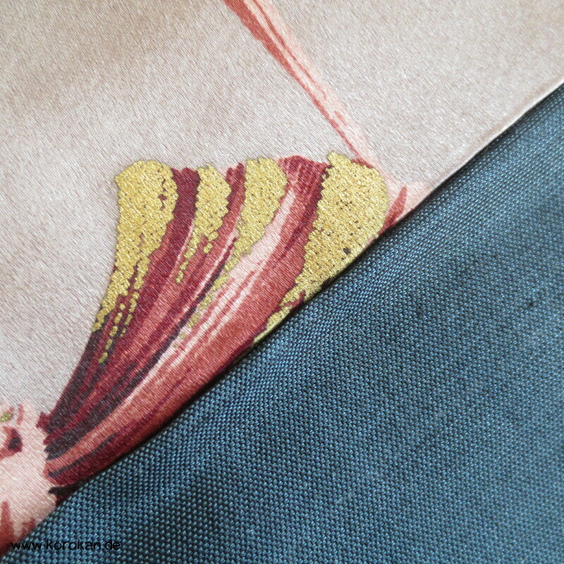 Schatzschiff, Ebi, Fuji San Futter - Haori Jacke glänzende Wildseide