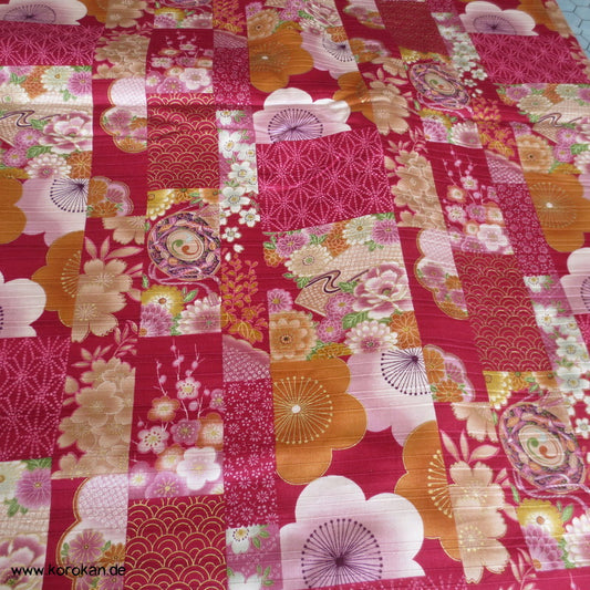 Patchwork Golddruck Futon Strukturgewebe
