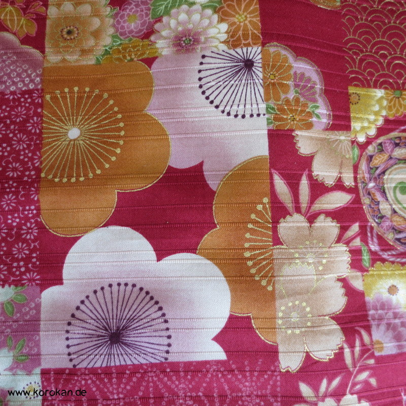 Patchwork Golddruck Futon Strukturgewebe