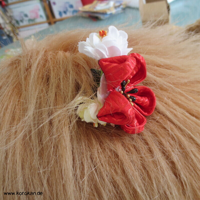 japanische Kanzashi Haarnadel Blüten