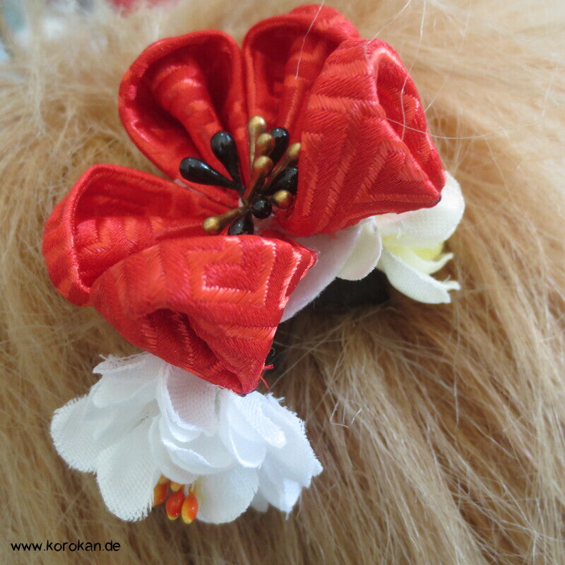 japanische Kanzashi Haarnadel Blüten