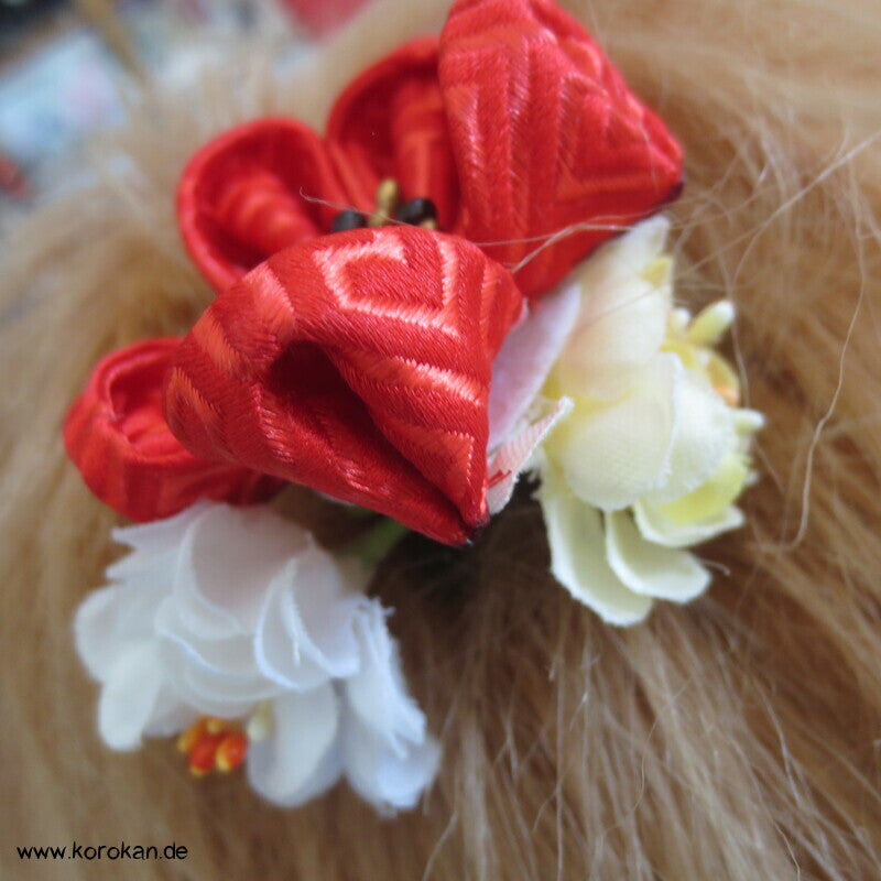japanische Kanzashi Haarnadel Blüten