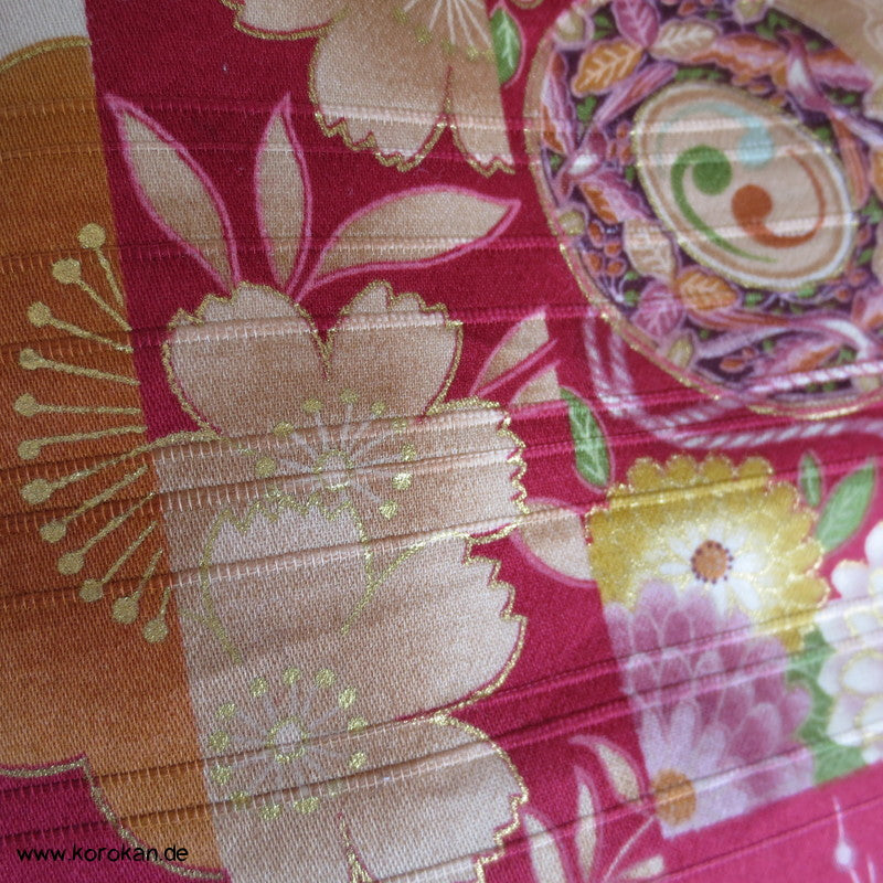 Patchwork Golddruck Futon Strukturgewebe