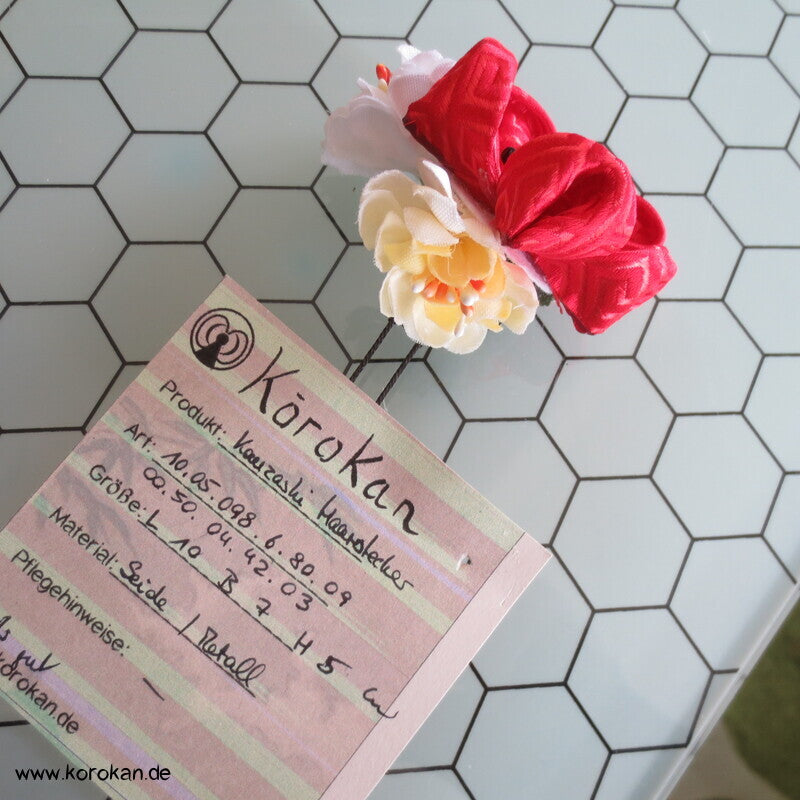 japanische Kanzashi Haarnadel Blüten