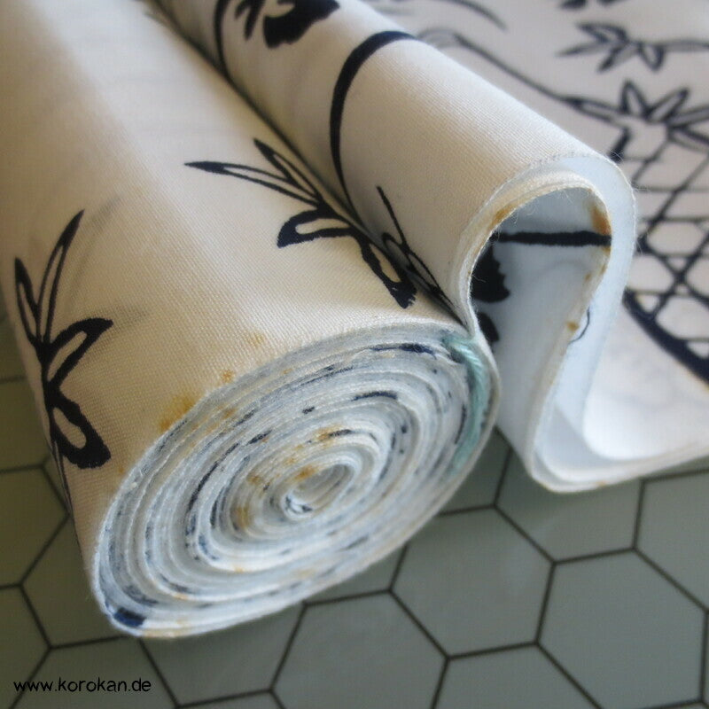 Iris und Bambusgitter Yukata Kimono Baumwoll Stoff