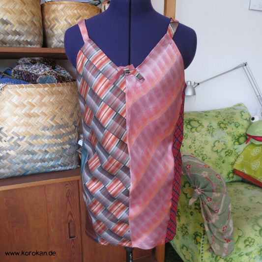 Upcycling Seiden Krawatten Top