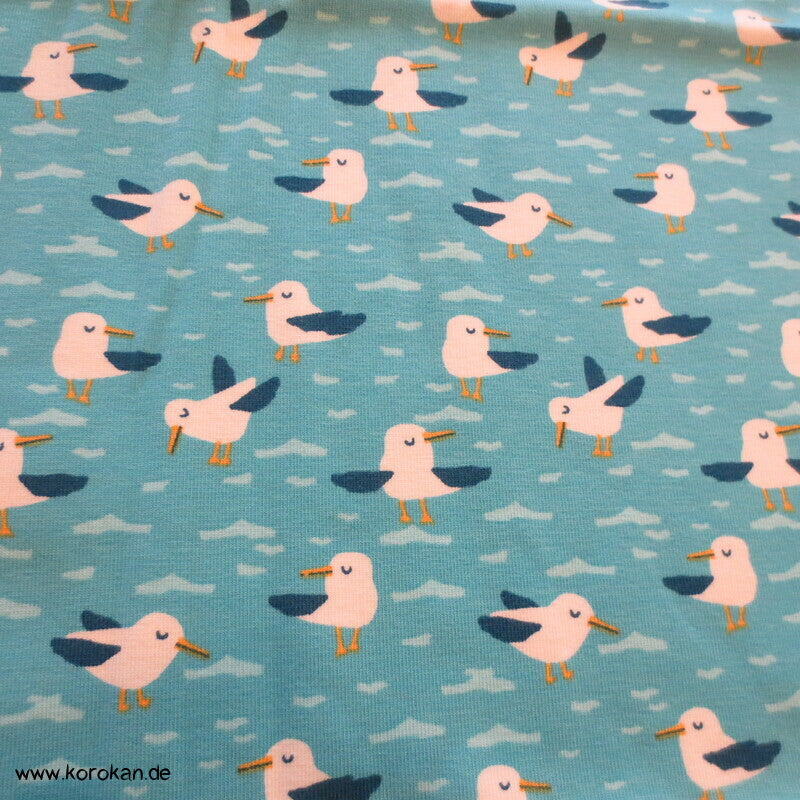 Baumwolljersey Möwen