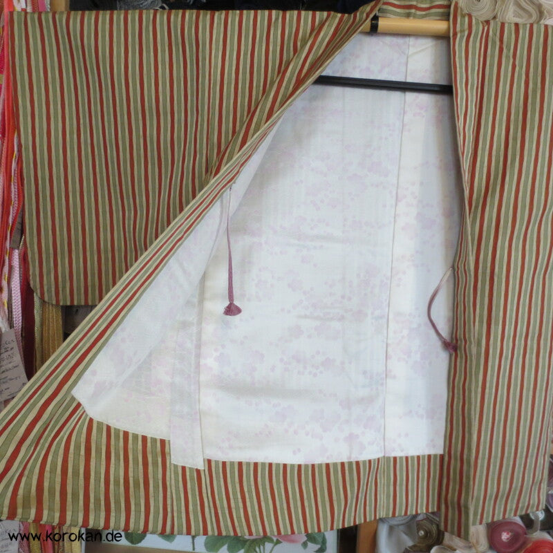 Tatewaku Tsumugi Seiden Haori Kimono Jacke mit Himo