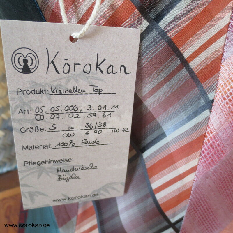 Upcycling Seiden Krawatten Top