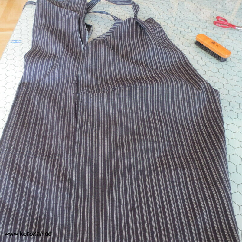 Latzhose aus Tsumugi Seide, Upcycling, Zero Waste