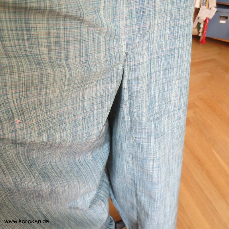 Overall aus feinkarierter Tsumugi Seide, Araihari Kimono
