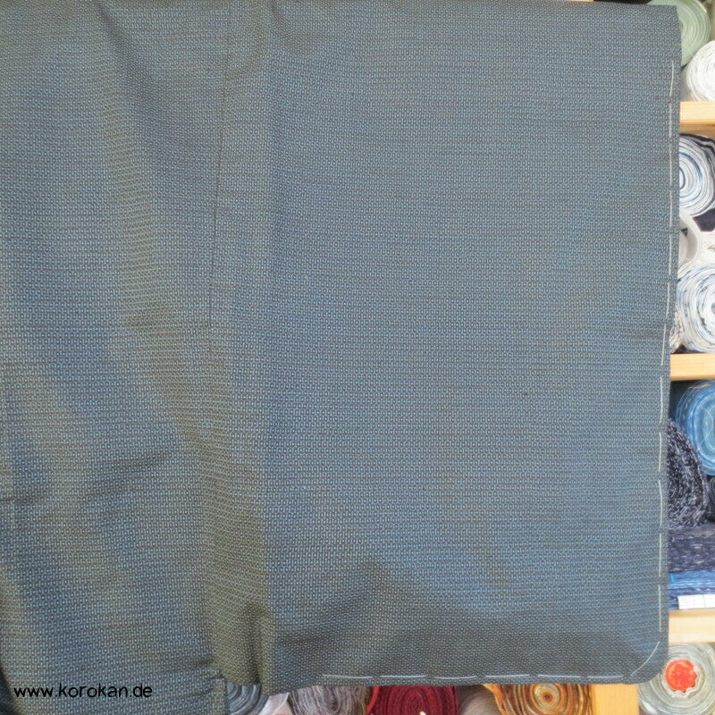 blauer Tsumugi Kasuri Seiden Haori, Langustendruck Futter
