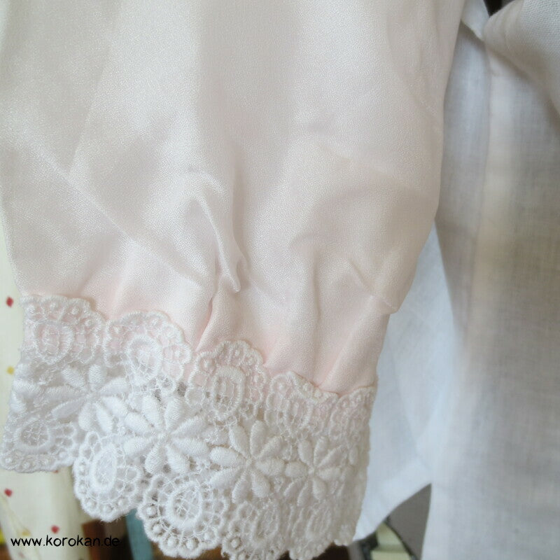 Winter Hadajuban Kimono Unterhemd, Korpus Baumwoll, Ärmel mit Spitze