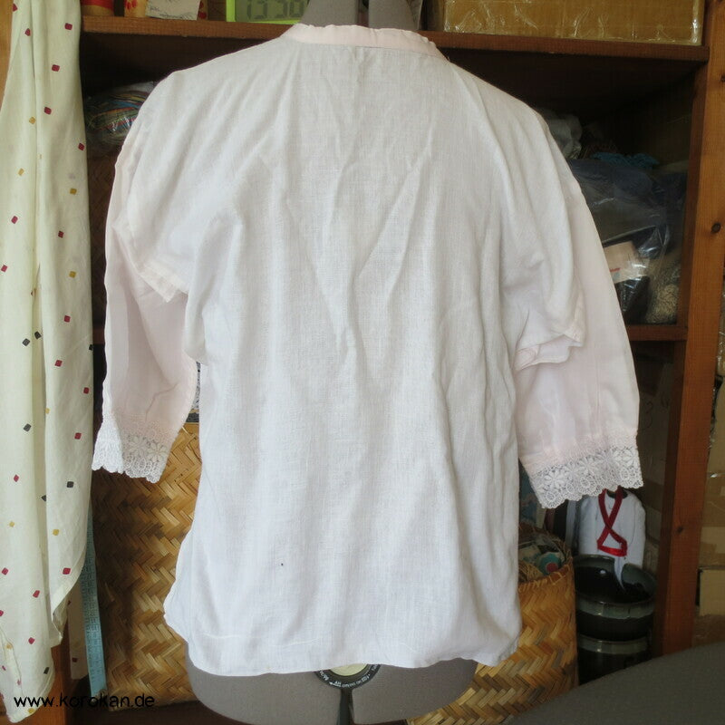 Winter Hadajuban Kimono Unterhemd, Korpus Baumwoll, Ärmel mit Spitze