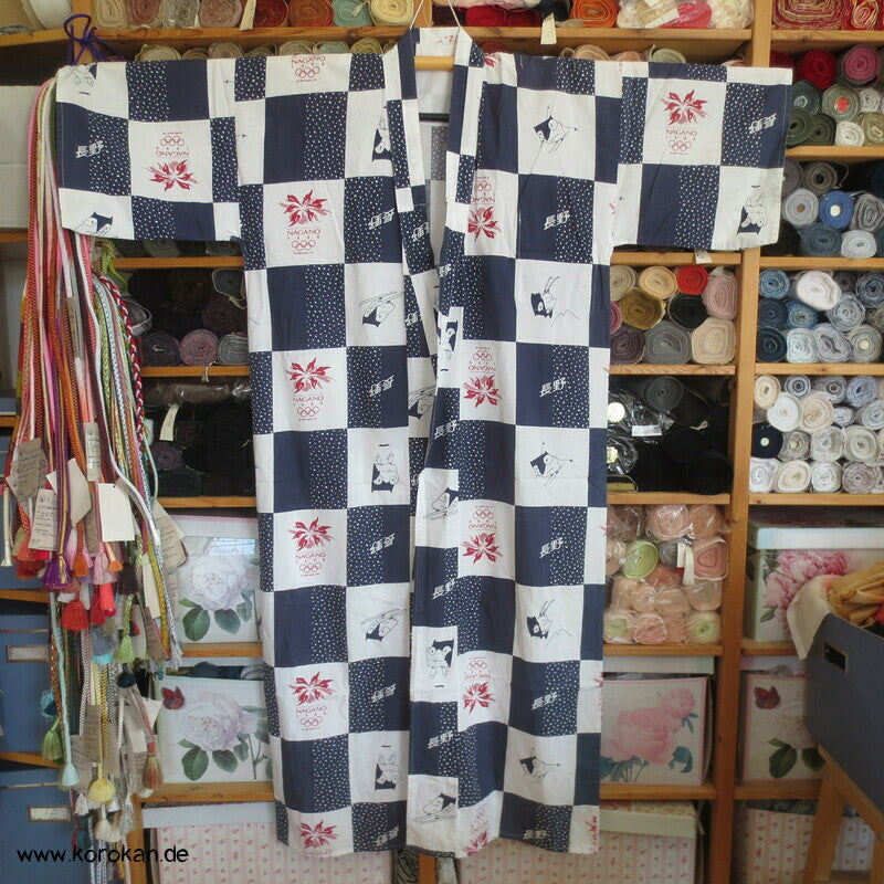 Nagana Olympics 1998 Nemaki Schlaf Baumwoll Kimono