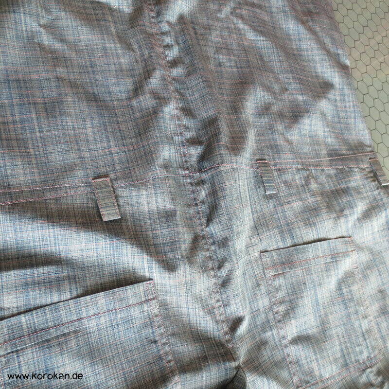 Overall aus feinkarierter Tsumugi Seide, Araihari Kimono
