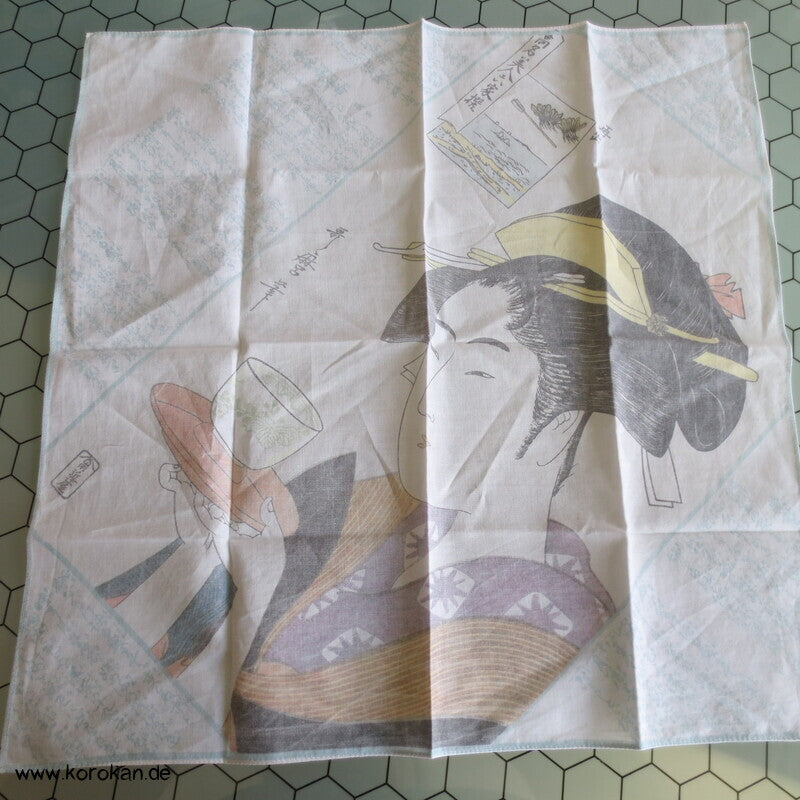 Furoshiki  Taschentuch mit feiner japanischer Dame