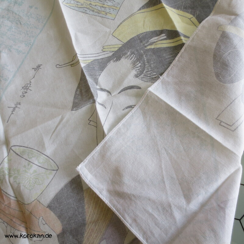 Furoshiki  Taschentuch mit feiner japanischer Dame