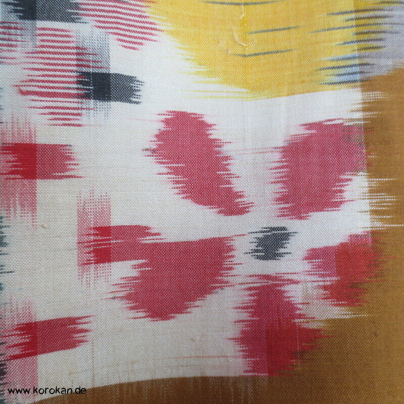 Japan Art Deco abstrakte Muster auf curry Meisen Seiden Kimono