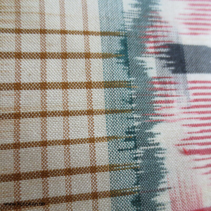 Japan Art Deco abstrakte Muster auf curry Meisen Seiden Kimono