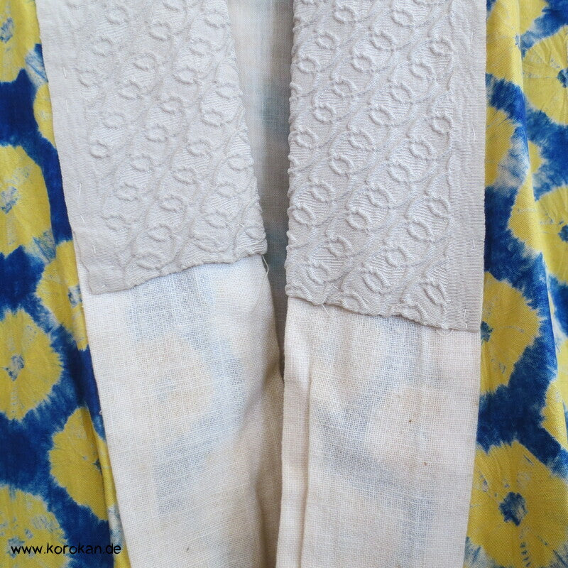 antiker Shibori Punkte Seide Juban Kimono  - nur Material