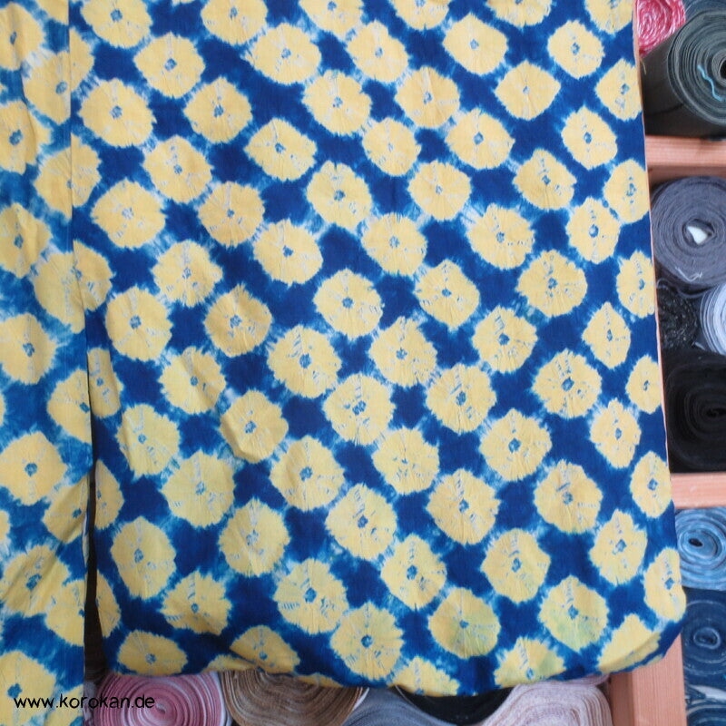 antiker Shibori Punkte Seide Juban Kimono  - nur Material