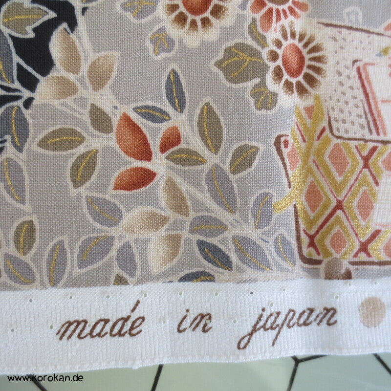 Stoffrest japanische Baumwolle Blüten