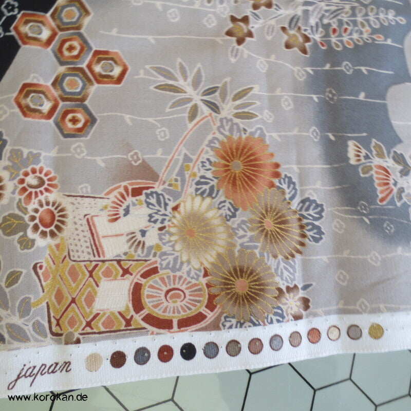 Stoffrest japanische Baumwolle Blüten