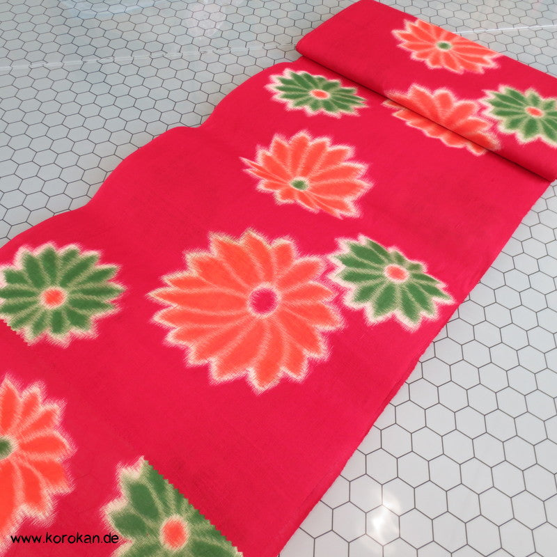 Chrysanthemen Druck Kasuri Yukata Kimono Baumwoll Stoff