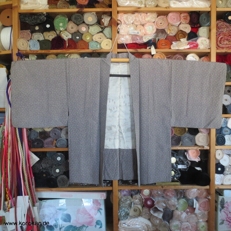 Haori millefleur in mauve, synthetisch