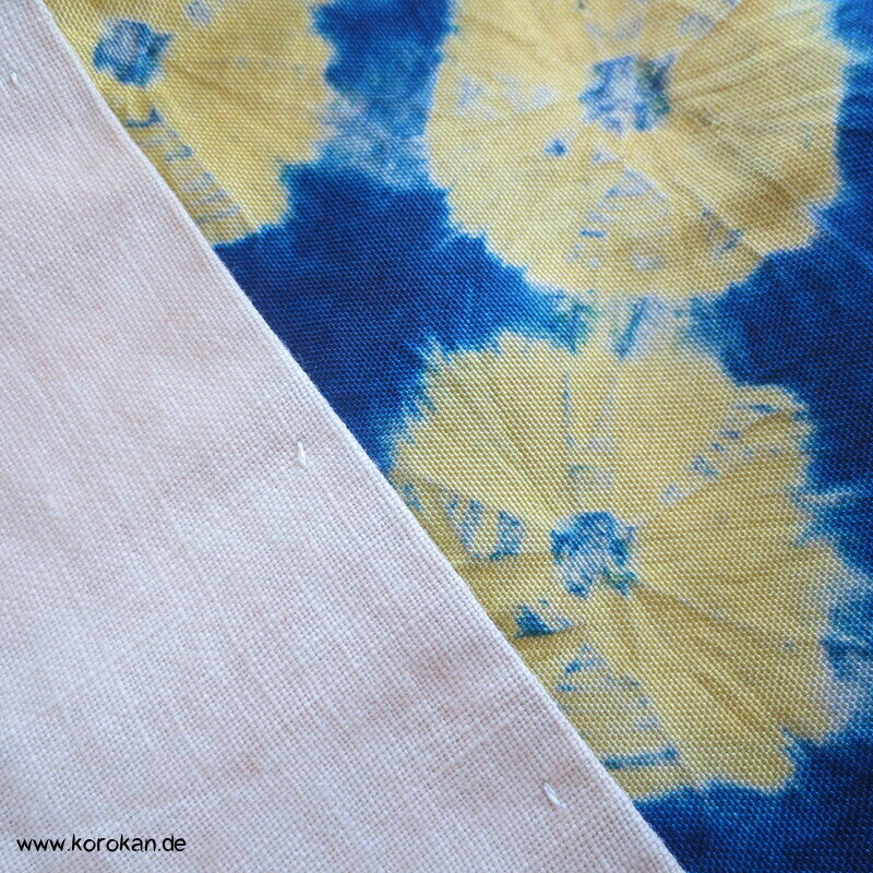 antiker Shibori Punkte Seide Juban Kimono  - nur Material
