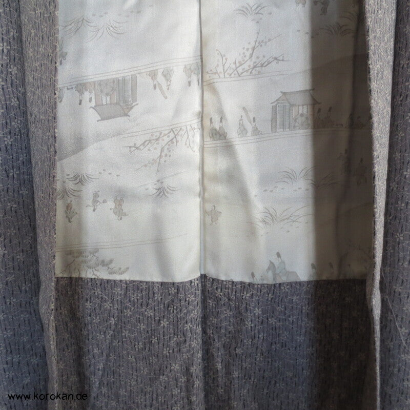 Haori millefleur in mauve, synthetisch