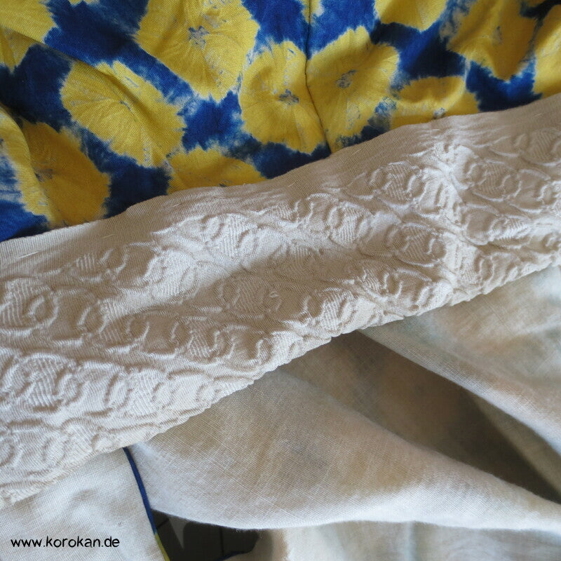 antiker Shibori Punkte Seide Juban Kimono  - nur Material