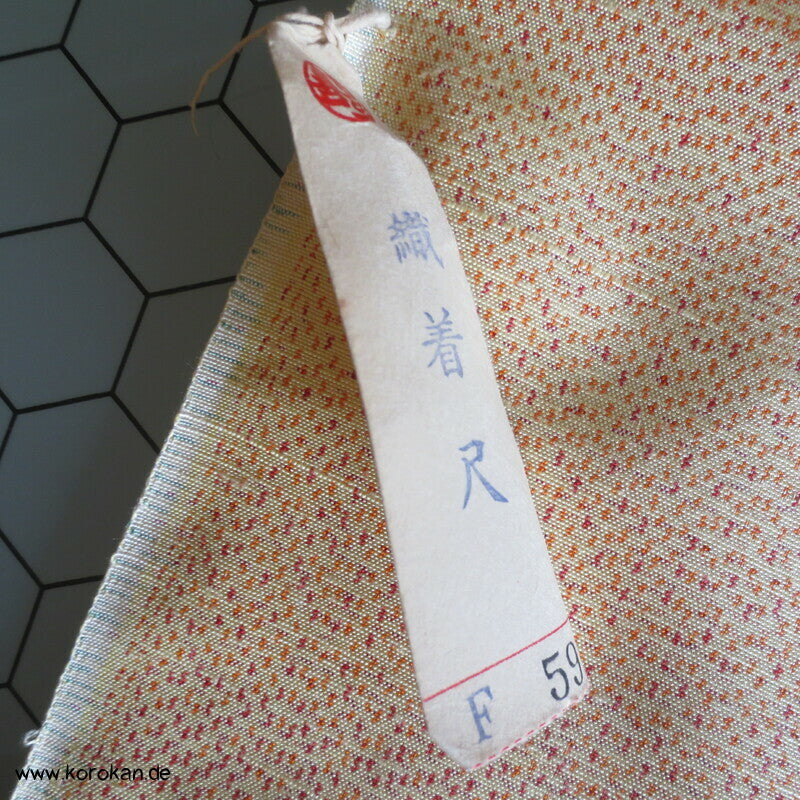 Schneeflocken,Farbverlauf Kasuri Tsumugi Kimono Seide