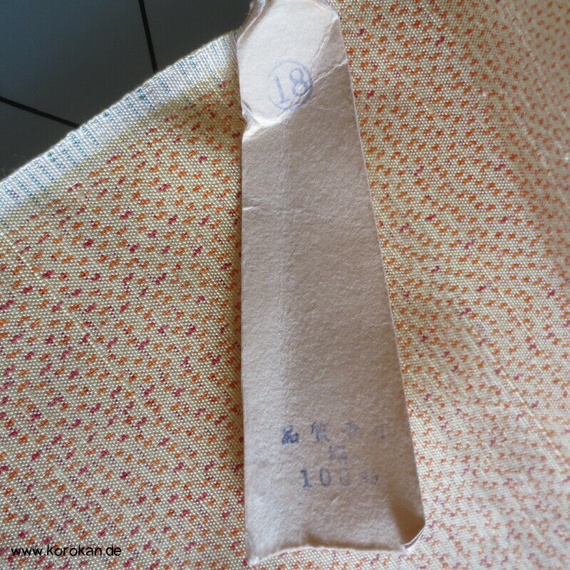 Schneeflocken,Farbverlauf Kasuri Tsumugi Kimono Seide