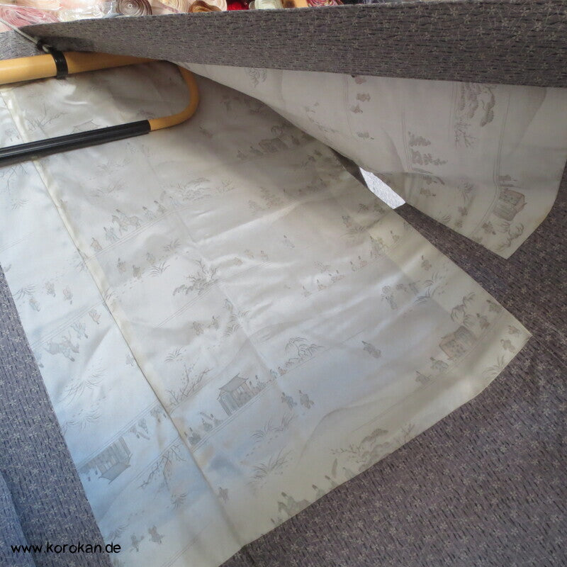 Haori millefleur in mauve, synthetisch