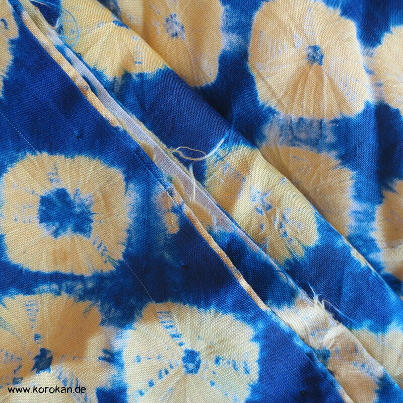 antiker Shibori Punkte Seide Juban Kimono  - nur Material