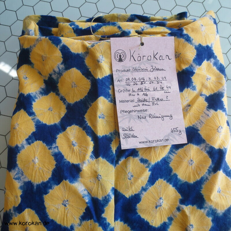antiker Shibori Punkte Seide Juban Kimono  - nur Material