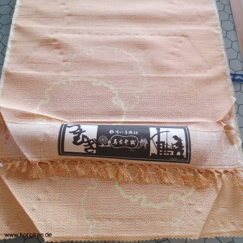 Schneeflocken,Farbverlauf Kasuri Tsumugi Kimono Seide