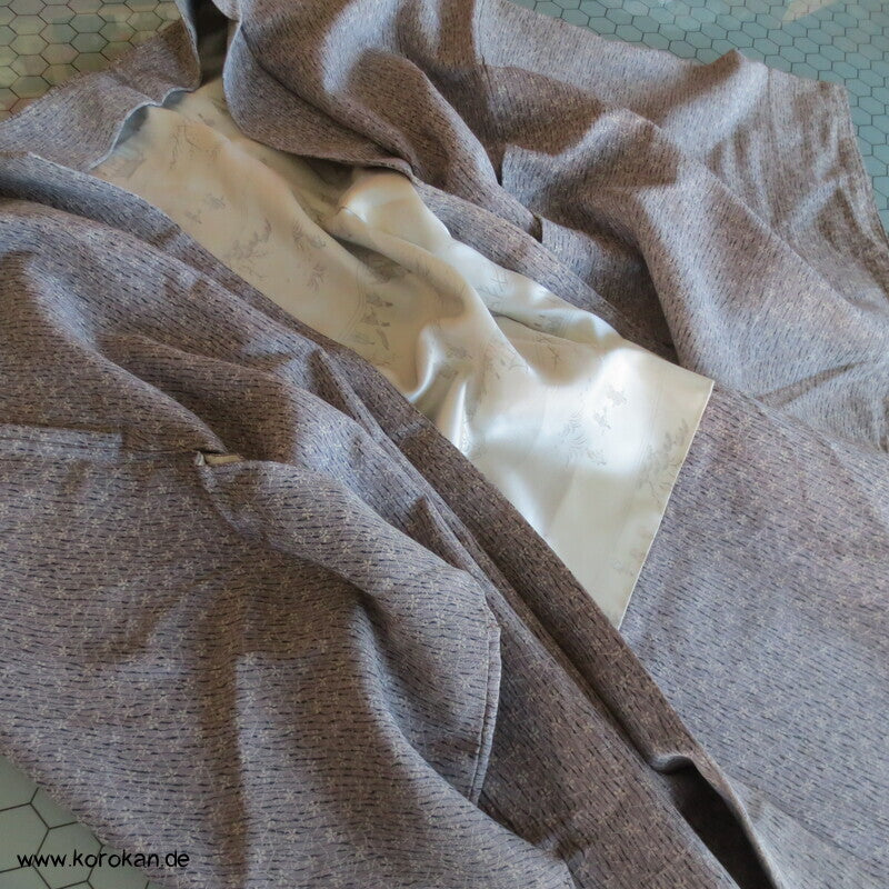 Haori millefleur in mauve, synthetisch