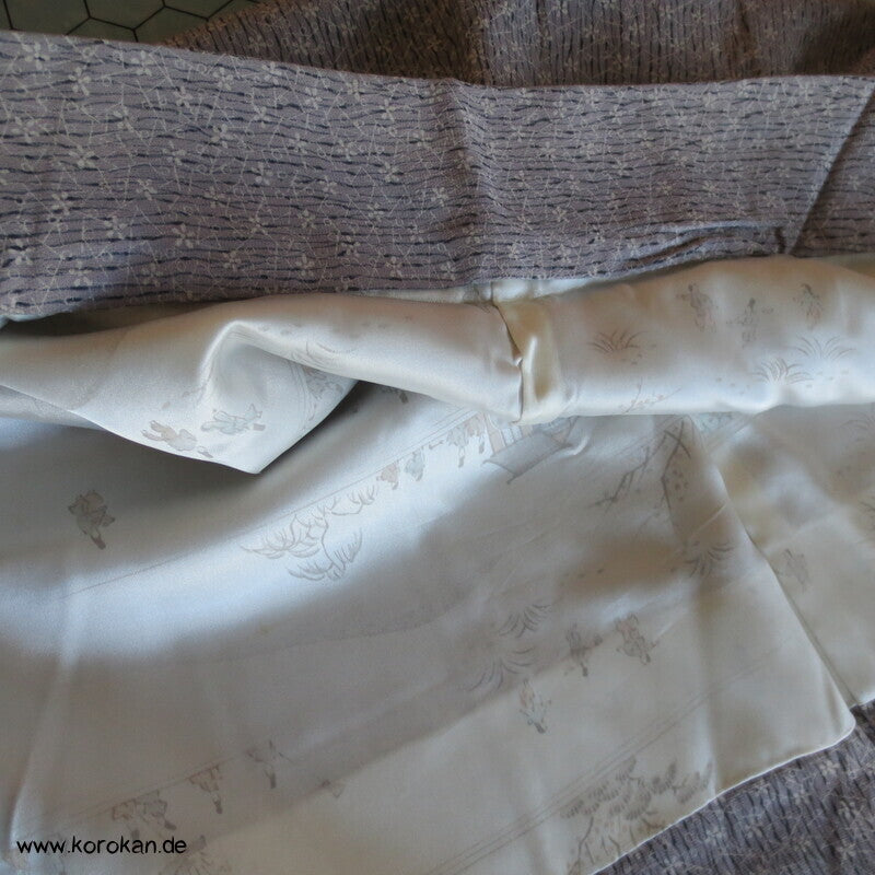 Haori millefleur in mauve, synthetisch