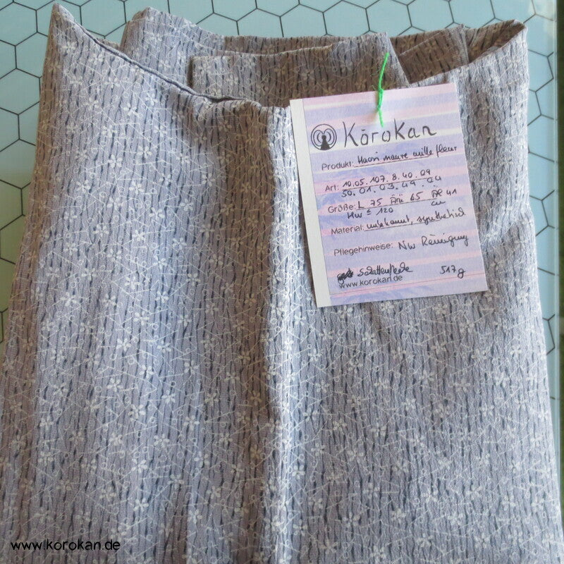 Haori millefleur in mauve, synthetisch