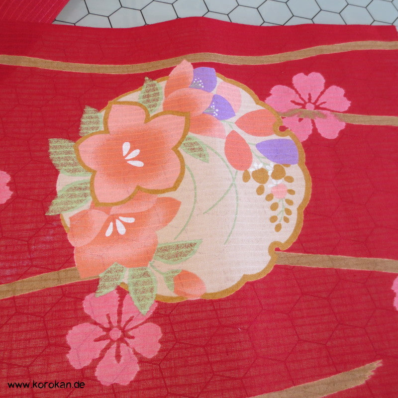 Spiegel, Sakura Yukata Baumwollstoff